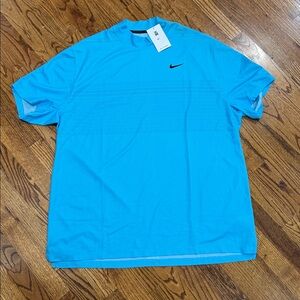 Nike Men's Golf Vibrant Blue Short Sleeve Tee-Tiger Woods
